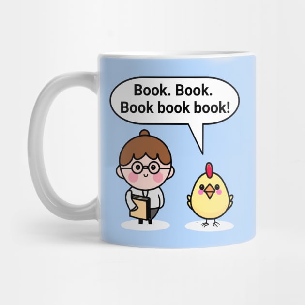 "A chicken walked into a library" joke by Distinct Designs NZ